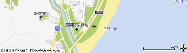 福島県いわき市平豊間（塩場）周辺の地図