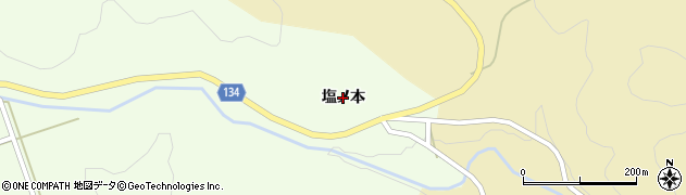福島県いわき市田人町黒田（塩ノ本）周辺の地図