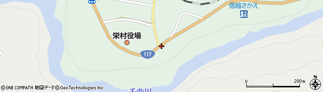 栄村役場入口周辺の地図