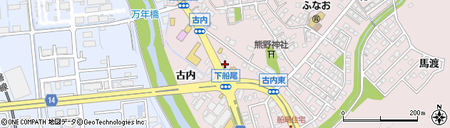福島県いわき市常磐下船尾町（古内）周辺の地図