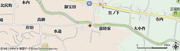 福島県いわき市鹿島町下蔵持嘉睦家43周辺の地図