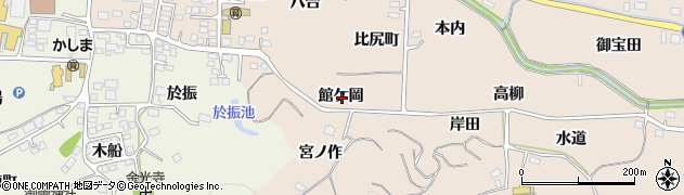 福島県いわき市鹿島町下蔵持館ケ岡周辺の地図