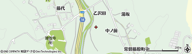 福島県いわき市常磐藤原町乙沢田周辺の地図