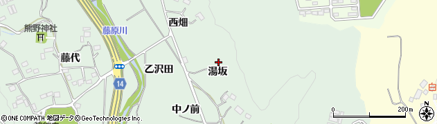 福島県いわき市常磐藤原町（湯坂）周辺の地図