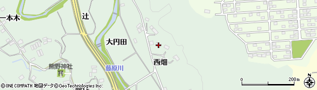 福島県いわき市常磐藤原町西畑周辺の地図