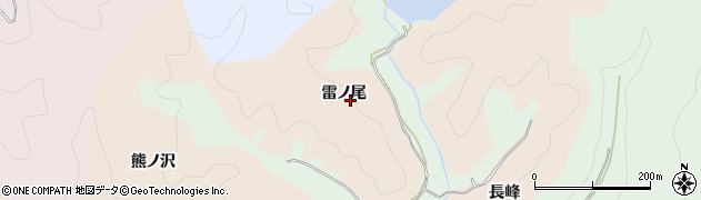福島県いわき市鹿島町下蔵持雷ノ尾周辺の地図