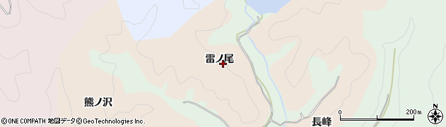 福島県いわき市鹿島町下蔵持（雷ノ尾）周辺の地図