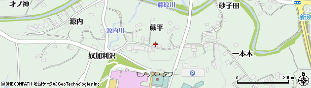 福島県いわき市常磐藤原町（蕨平）周辺の地図