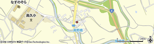 栃木県那須郡那須町高久甲1118周辺の地図