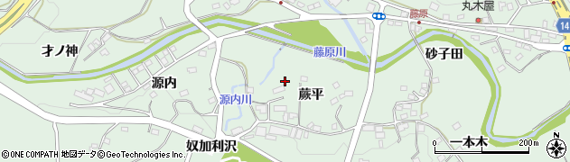 福島県いわき市常磐藤原町周辺の地図