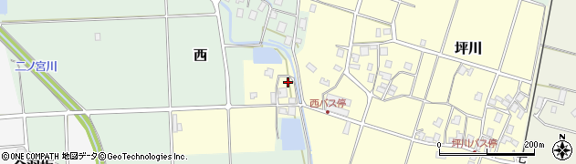 石川県中能登町（鹿島郡）坪川（ワ）周辺の地図