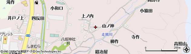 福島県いわき市鹿島町走熊周辺の地図