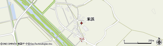 石川県志賀町（羽咋郡）米浜（ウチヒラ）周辺の地図