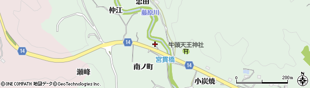 福島県いわき市常磐藤原町（南ノ町）周辺の地図