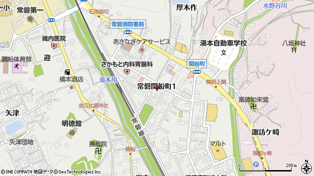 〒972-8318 福島県いわき市常磐関船町の地図