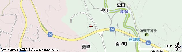 福島県いわき市常磐藤原町（仲江）周辺の地図