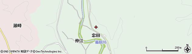 福島県いわき市常磐藤原町（忠田）周辺の地図