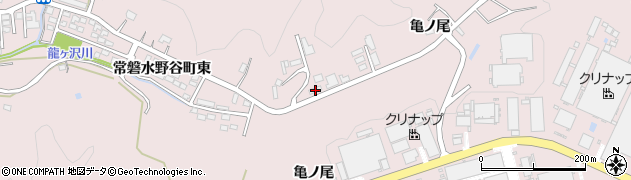 福島県いわき市常磐水野谷町亀ノ尾100周辺の地図