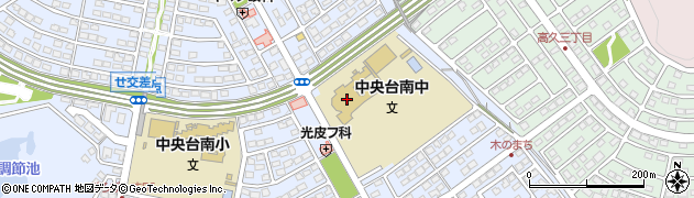 いわき市立中央台南中学校周辺の地図