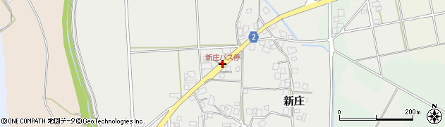 新庄バス停周辺の地図