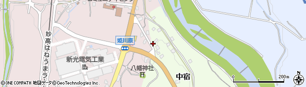 新潟県妙高市中宿827周辺の地図