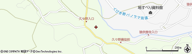 新潟県上越市板倉区久々野西久々野周辺の地図