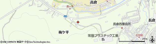 福島県いわき市常磐上湯長谷町（梅ケ平）周辺の地図