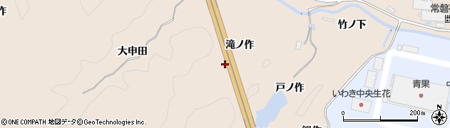 福島県いわき市常磐松久須根町（滝ノ作）周辺の地図