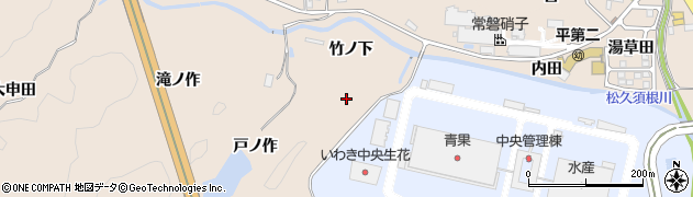 福島県いわき市常磐松久須根町（鍋作）周辺の地図