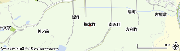 福島県いわき市平神谷作梅木作周辺の地図