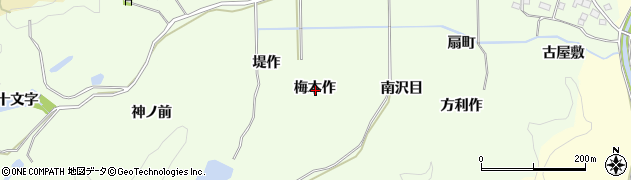 福島県いわき市平神谷作（梅木作）周辺の地図
