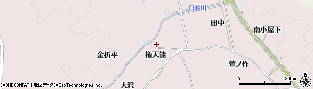 福島県いわき市平上山口権天能周辺の地図