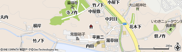 福島県いわき市常磐上矢田町（台）周辺の地図