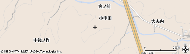福島県いわき市常磐松久須根町小申田周辺の地図