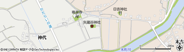 矢蔵谷神社周辺の地図
