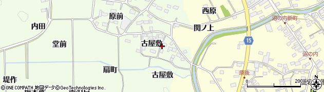 福島県いわき市平神谷作（古屋敷）周辺の地図