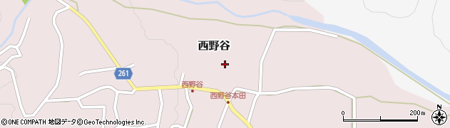 新潟県妙高市西野谷周辺の地図