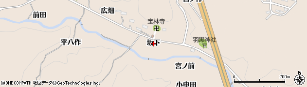 福島県いわき市常磐松久須根町（坂下）周辺の地図