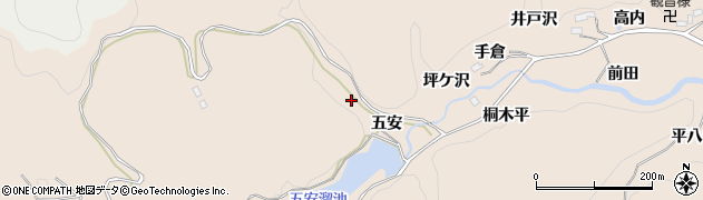 福島県いわき市常磐松久須根町（五安）周辺の地図
