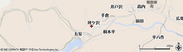 福島県いわき市常磐松久須根町坪ケ沢周辺の地図