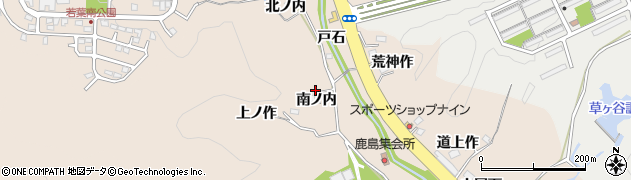 福島県いわき市常磐上矢田町（南ノ内）周辺の地図