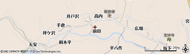福島県いわき市常磐松久須根町（前田）周辺の地図