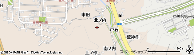 福島県いわき市常磐上矢田町北ノ内周辺の地図