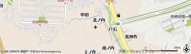 福島県いわき市常磐上矢田町（北ノ内）周辺の地図