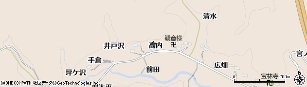 福島県いわき市常磐松久須根町（高内）周辺の地図