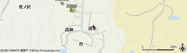 福島県いわき市平鶴ケ井（清水）周辺の地図