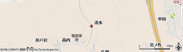 福島県いわき市常磐松久須根町（清水）周辺の地図
