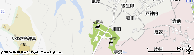 福島県いわき市平下山口（皀内）周辺の地図