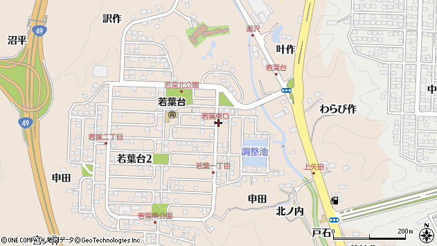 〒971-8138 福島県いわき市若葉台の地図