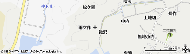 福島県いわき市平下山口（雨ケ作）周辺の地図